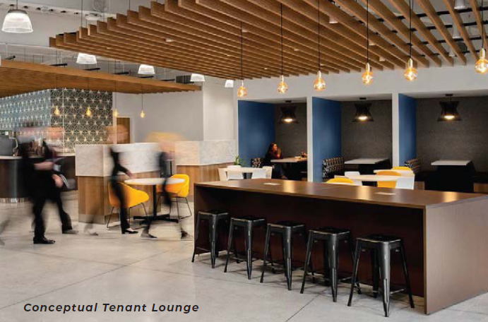 Tenant lounge rendering for 875 E. Wisconsin Avenue